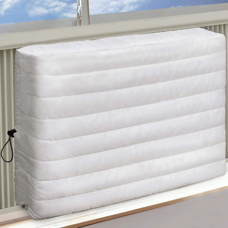 Brivic Indoor Air Conditioner Cover AC Cover for Inside Window Unit 25 x 17 x 3.5 inches(L x H x D),White - Image 1